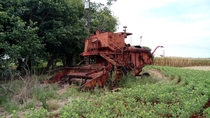 Abandoned combine in Southern Brazil