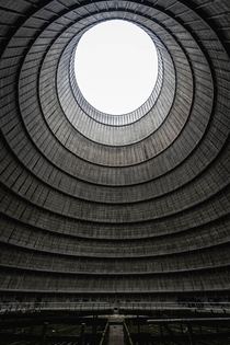 Abandoned cooling tower of power plant IM in Charleroi Belgium