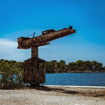 Abandoned crane in ibenik Croatia OC