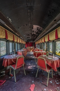 Abandoned diner train car