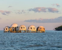 Abandoned dome houses built on the southern tip of isolated Marco Island in Cape Romano Florida in  by Bob Lee