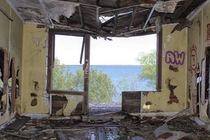 Abandoned Factory Office - direct view of Lake Michigan - Gladstone Michigan Instagram stephaniekay