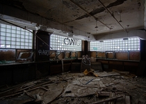 Abandoned factory windows Ontario