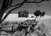 Abandoned farm in Oregon July  