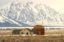 abandoned farmhouse and barn in the Grand Teton National Park 