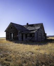 Abandoned farmhouse in Bosler Wyoming 