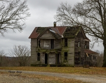 Abandoned farmhouse Southwest Illinois Bonus vultures on the chimney x OC
