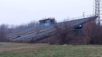 Abandoned football stadium