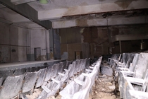 Abandoned former GermanSoviet military academy near Berlin  the theater  conference room 