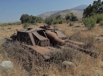 Abandoned German StuG III Golan Heights