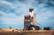 Abandoned grain elevator in Willard Colorado 