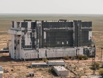 Abandoned hangar at the Baikonur Cosmodrome 
