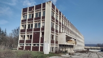 Abandoned high school building in Devnya Bulgaria