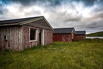 Abandoned holiday cottages in Lofoten Norway