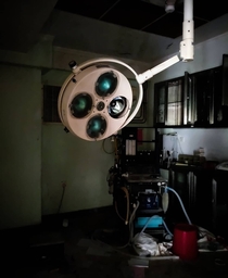 Abandoned hospital in Hong Kong still had power in parts of it