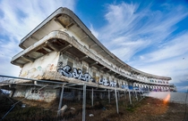 Abandoned hospital on the beach Cagliari Italy 
