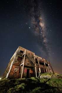 Abandoned hotel and the Milkyway 