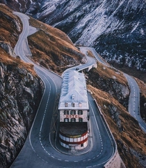 Abandoned Hotel Belvedere at Furka Pass Switzerland