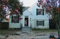 Abandoned house after Hurricane Katrina struck New Orleans LA 