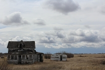 Abandoned house and trailer Saskatchewan