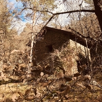 Abandoned house in the middle of the forest north Catalonia