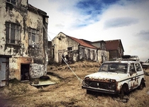 Abandoned houses in Ingushetiya Russia