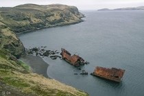 Abandoned Japanese WWII Freighter - Kiska Island Alaska