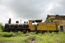 Abandoned Jute mill from the time of Birtish India Dont know what a locomotive is doing there