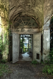 Abandoned lake view villa in Italy