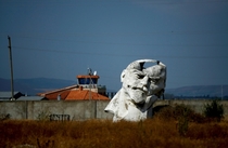 Abandoned Lenins Head near Tbilisi Georgia