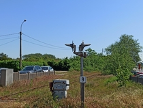 Abandoned level crossing in France