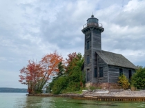 Abandoned lighthouse on Grand Island MI 