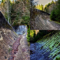 Abandoned luge track from the  Olympics in Grenoble France 