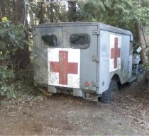 Abandoned Military Ambulance in the Woods 