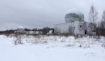Abandoned military unit with radars