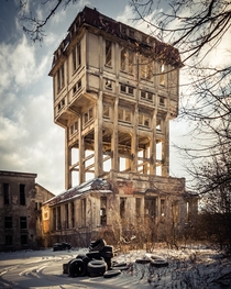 Abandoned mine building in Hungary 