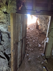 Abandoned mine with a front door