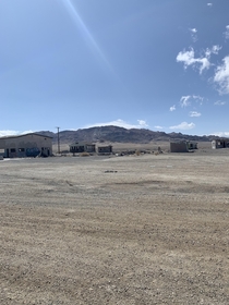 Abandoned motel thing in the Nevada desert