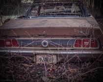 Abandoned Mustang convertible 