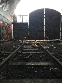 Abandoned old train track in Sweden