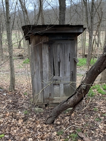 Abandoned outhouse in rural Illinois