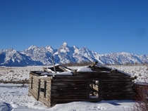 Abandoned outside of Jackson WY with a beautiful view of the Tetons