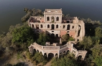 Abandoned Palace on an Island on Baqar Lake Sindh Pakistan