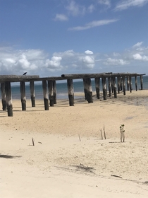 Abandoned pier Fraser Island