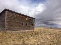 Abandoned prairie barn in Alberta Canada