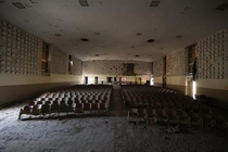 Abandoned prison auditorium