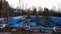 Abandoned public pool Saxony-Anhalt Germany 