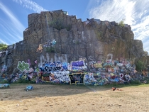 Abandoned quarries in West Quincy MA Graffiti free for all 