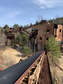 Abandoned quarry refinery in pocanos Pennsylvania