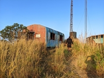 Abandoned radio station on top of a mountain
